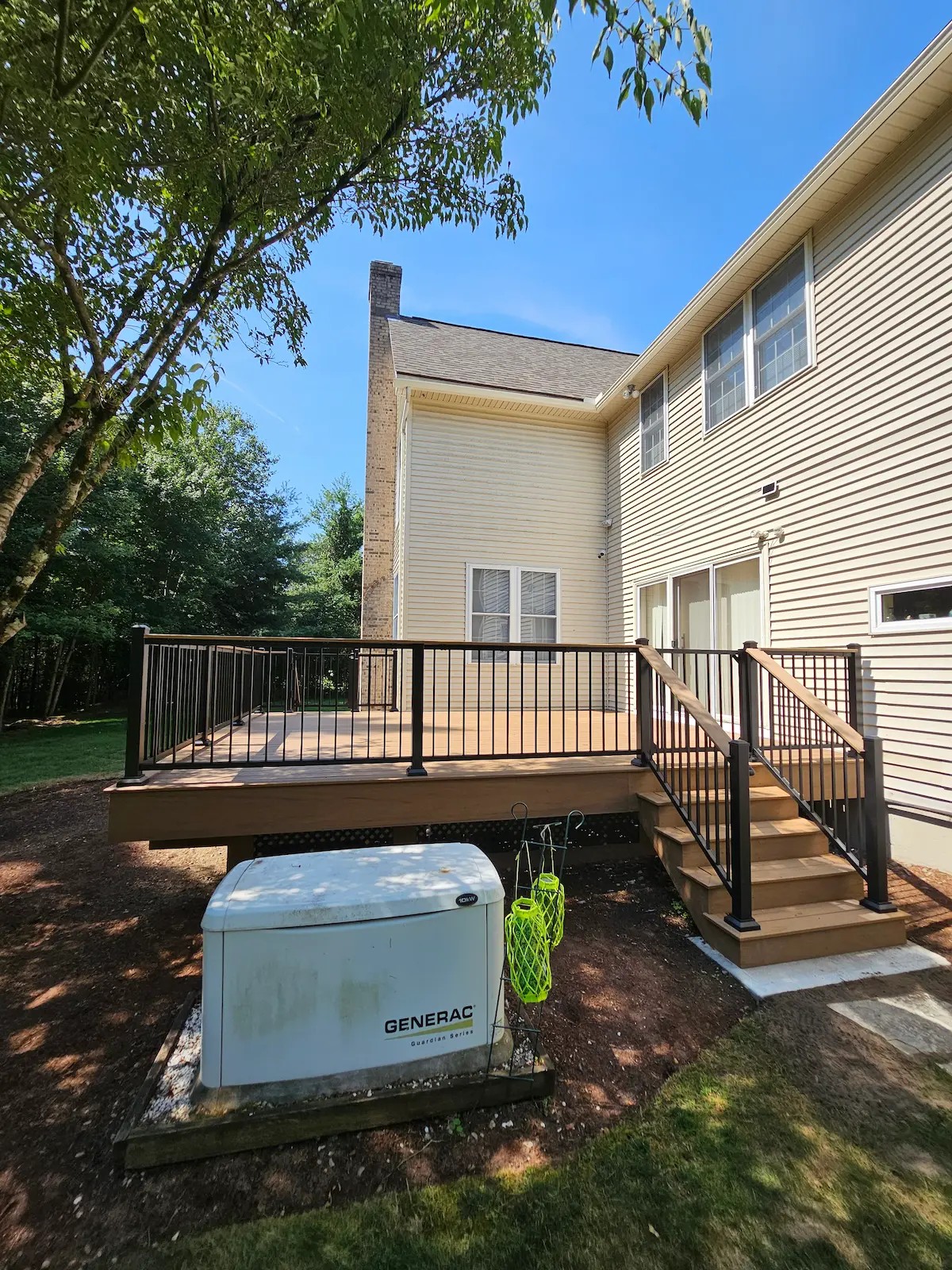 Multi-level deck design with attractive railings and stairs