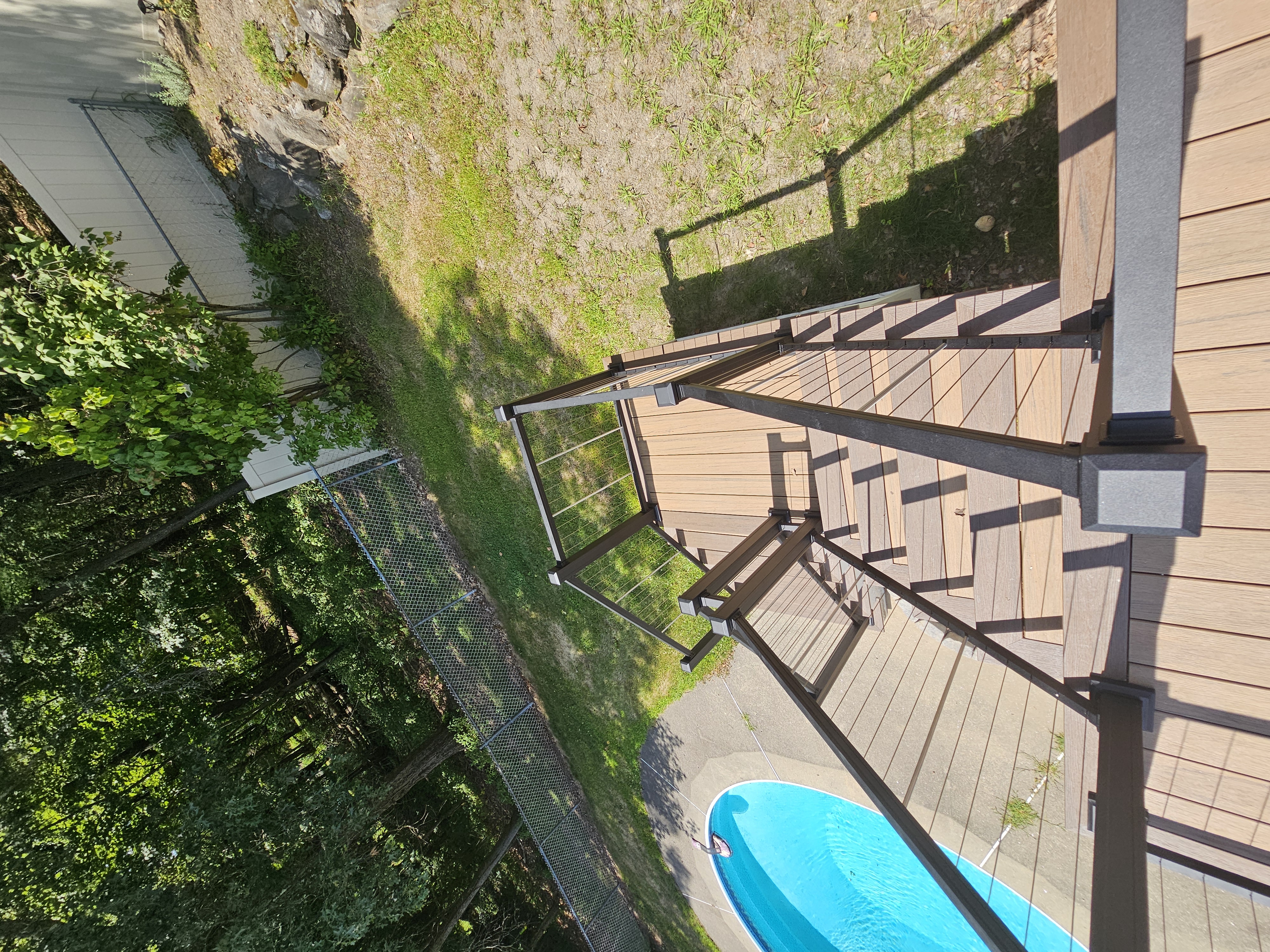 Composite deck installation built to withstand NH weather