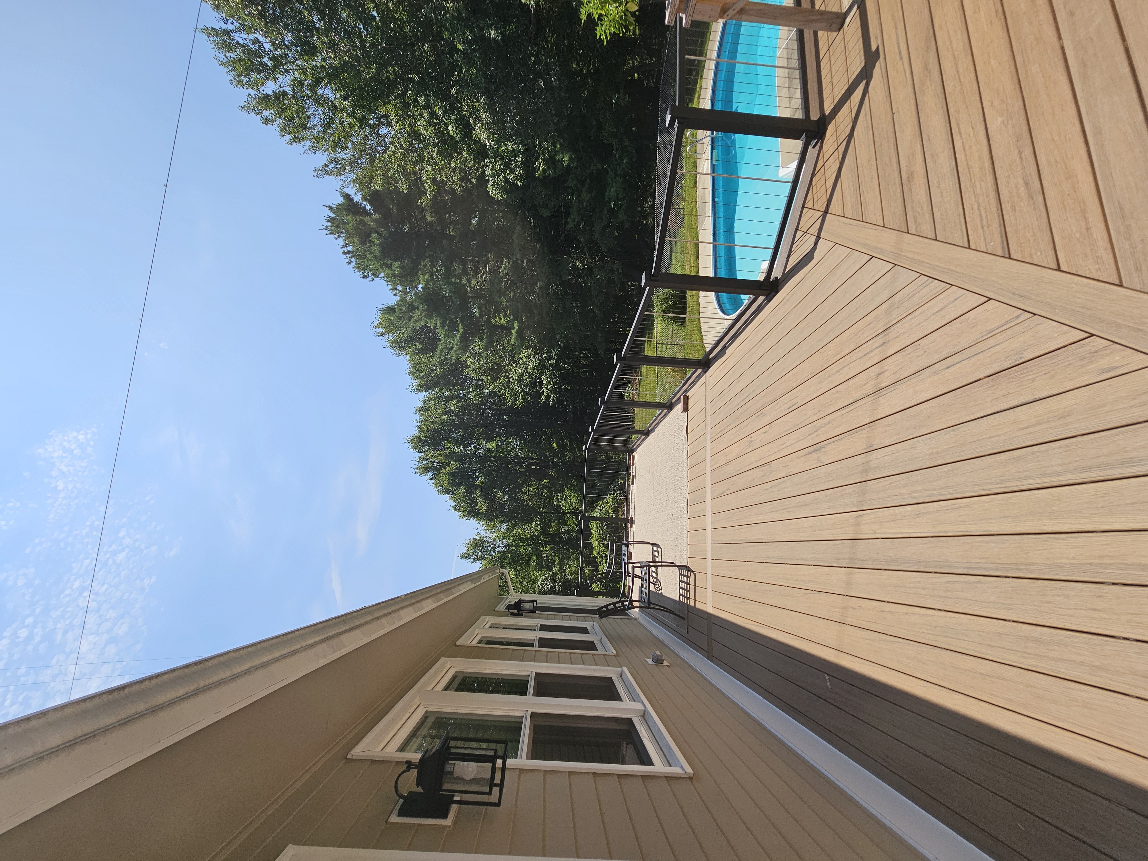 Beautiful deck installation creating outdoor living space