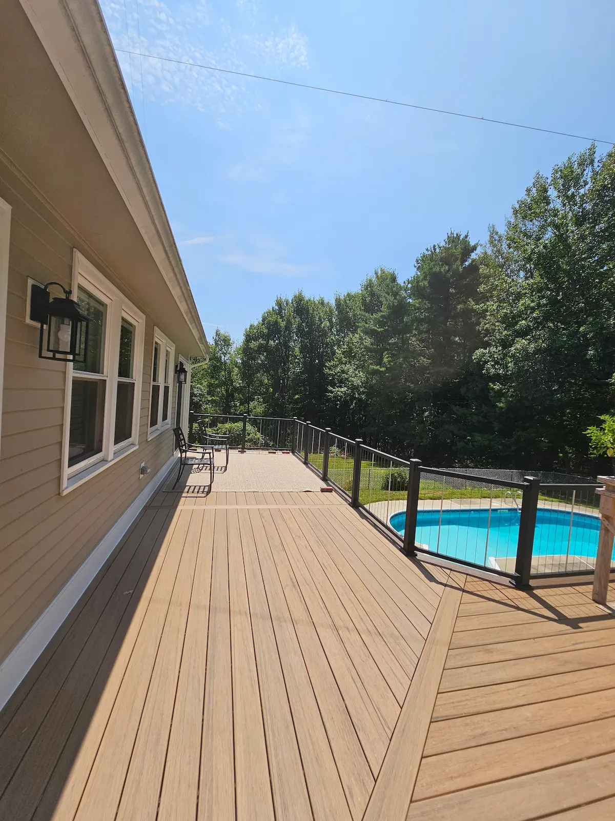 Beautiful deck installation creating outdoor living space