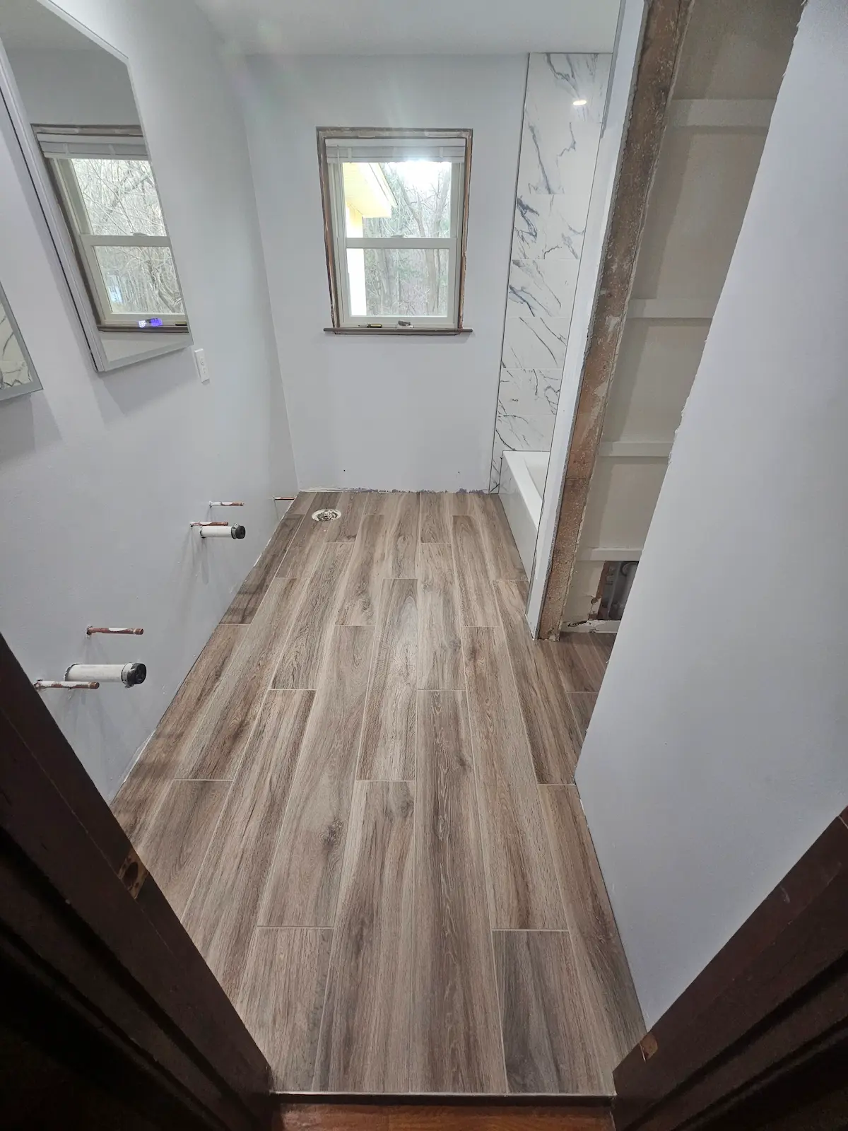 Professional flooring installation with attention to detail